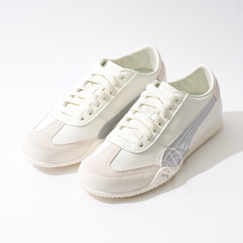 Puma Bella Ut Lea 男鞋 女鞋 米銀色 復古 穿搭 薄底 舒適 休閒鞋 40525602