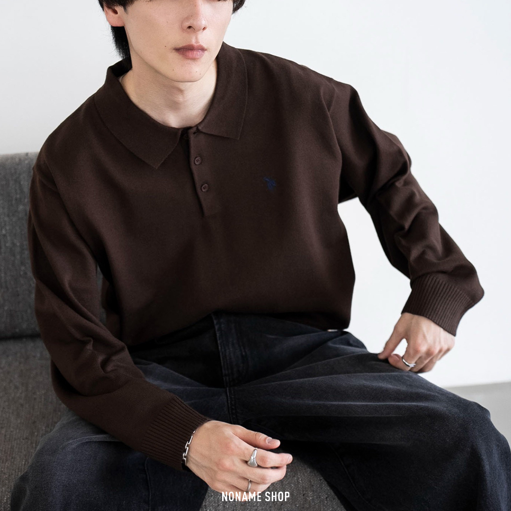 U.S. POLO ASSN 落肩 刺繡 針織 POLO衫 長袖 四色 (男款)