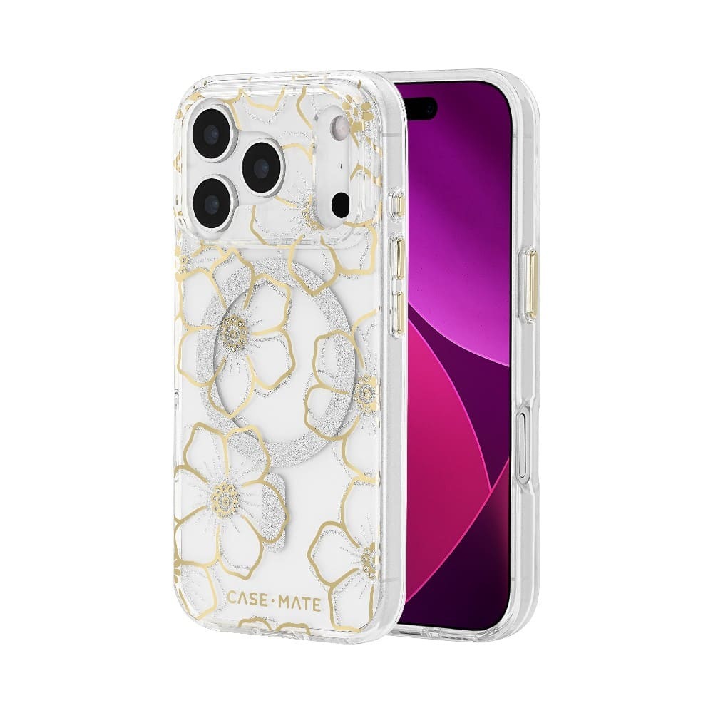 CaseMate – iPhone 17 Pro Max 手機殼 磁吸MagSafe保護殼 Floral Gems 金色