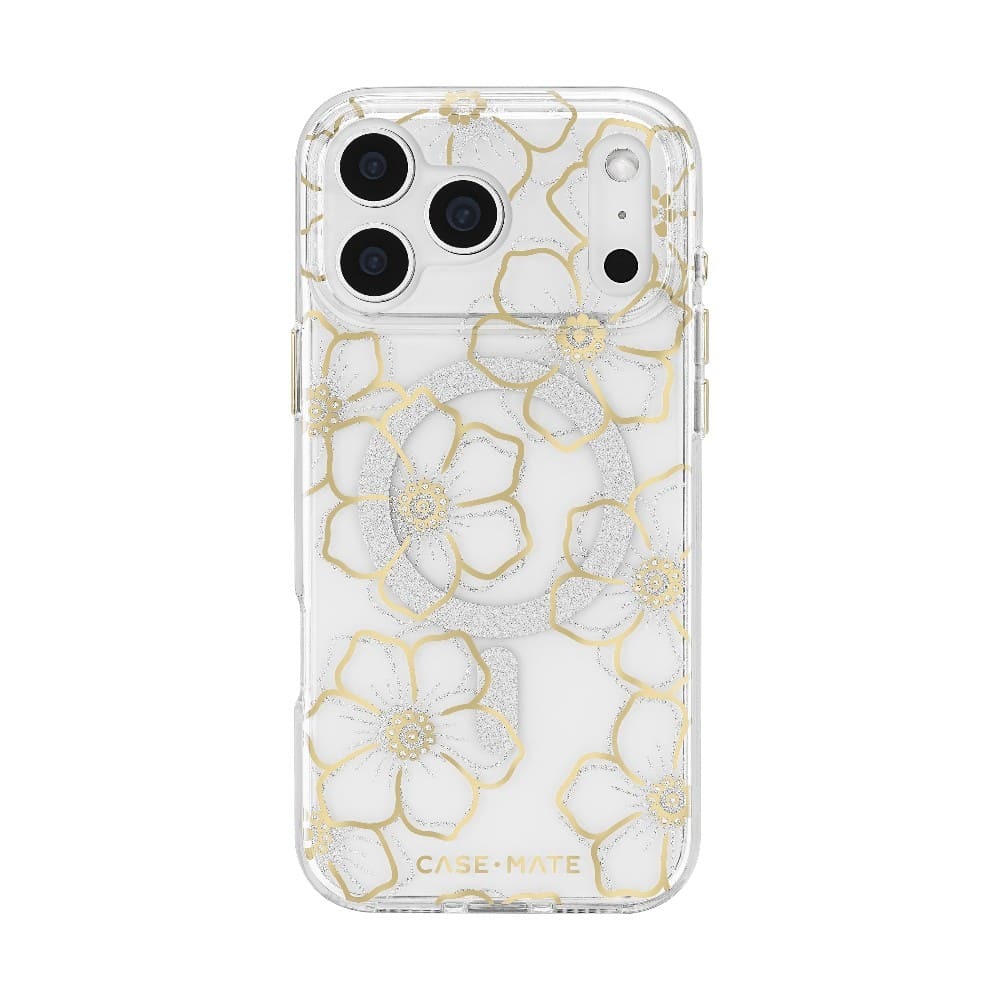 CaseMate – iPhone 17 Pro Max 手機殼 磁吸MagSafe保護殼 Floral Gems 金色