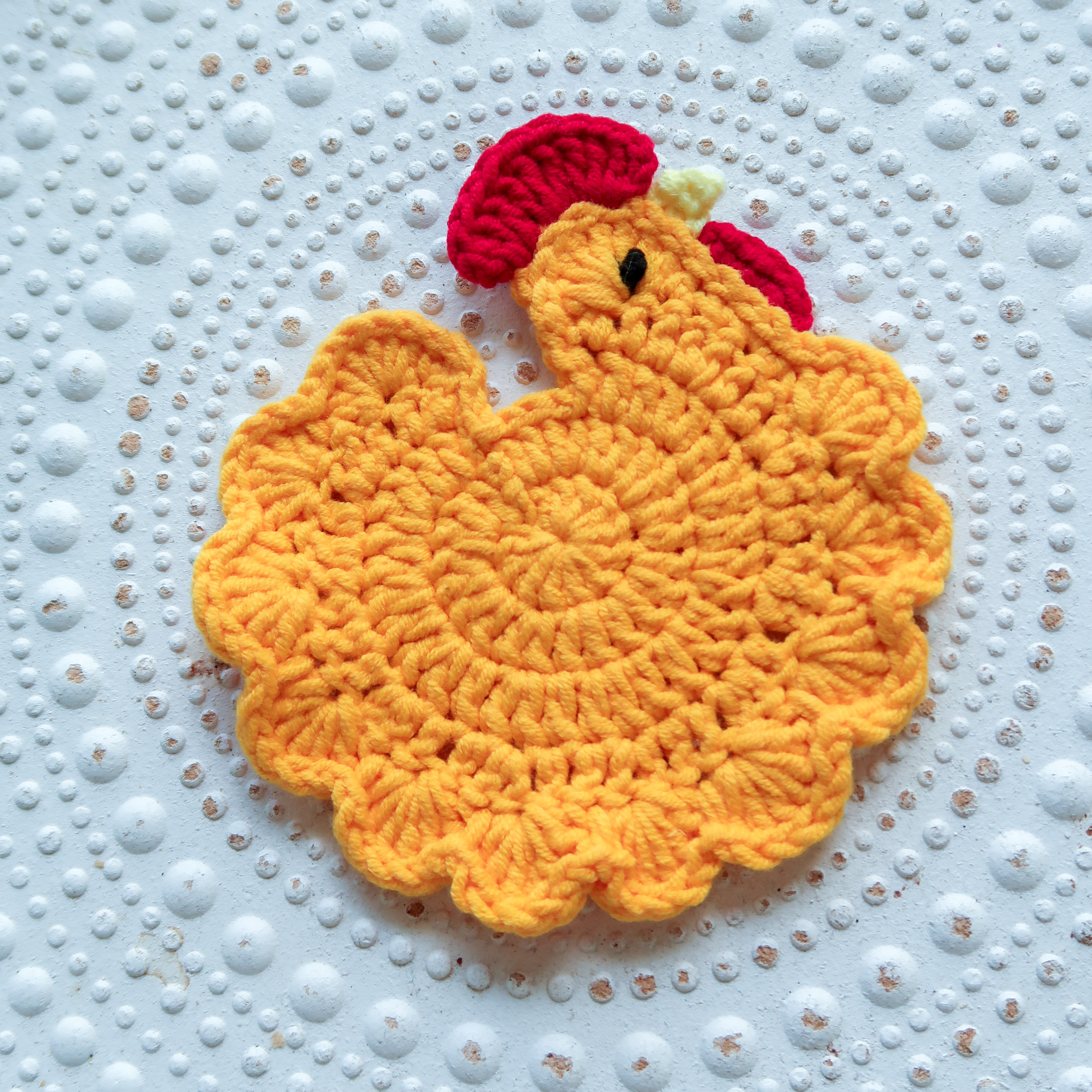 手工鈎織動物杯墊