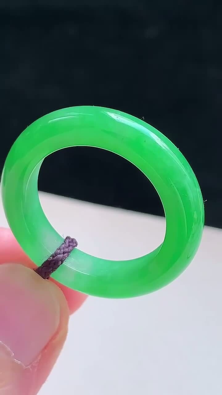 翡翠冰滿綠戒圈 (內徑 18.7mm),天然翡翠A玉, 緬甸玉, Jade, Jadeite
