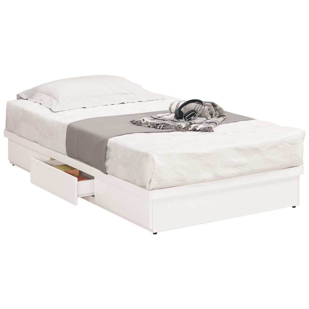 貝爾3.5尺多功能收納三抽屜單人床底(不含床墊)