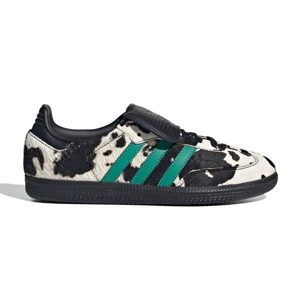 Adidas Samba Lt 女鞋 黑白色 乳牛花紋 飾仿馬毛 長鞋舌 膠底 德訓鞋 休閒鞋 JS3930