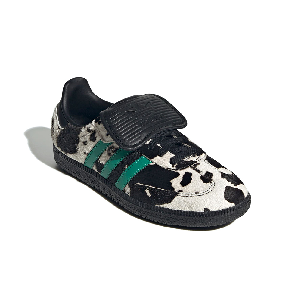 Adidas Samba Lt 女鞋 黑白色 乳牛花紋 飾仿馬毛 長鞋舌 膠底 德訓鞋 休閒鞋 JS3930