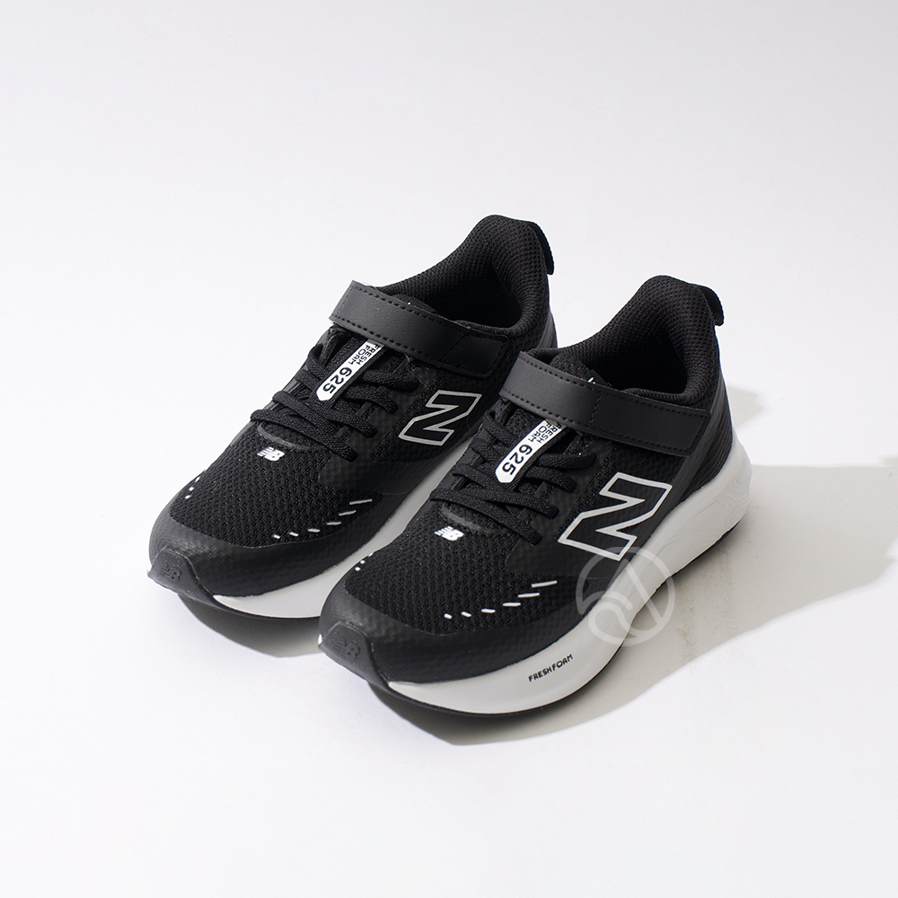 New Balance 625 中童 童鞋 黑白色 魔鬼氈 透氣 緩震 休閒 運動 慢跑鞋 PT625BK