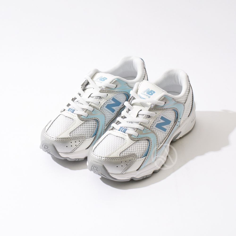 New Balance 530 中童 童鞋 銀水藍色 復古 網眼 透氣 舒適 休閒 運動 慢跑鞋 PZ530ED