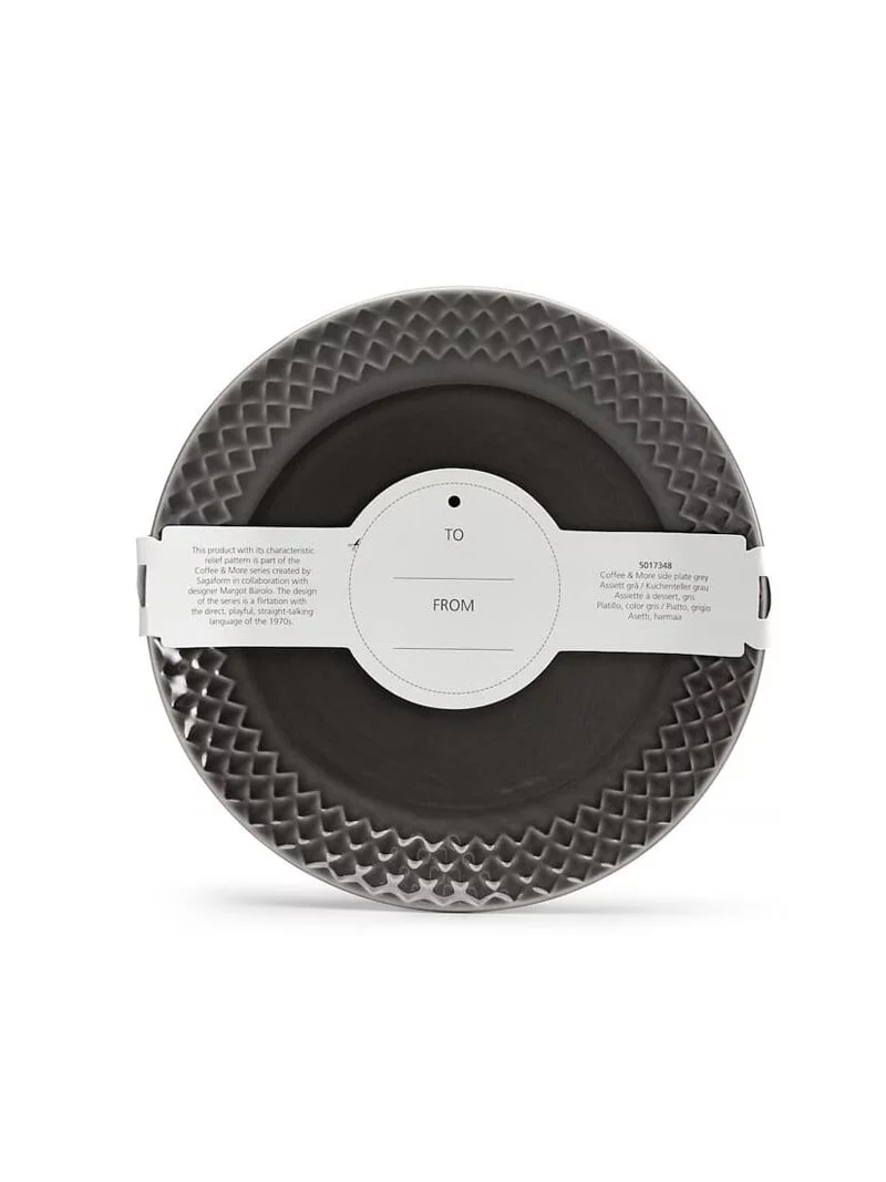 Sagaform-Coffee & More 餐盤,灰色款,高溫炻器燒製