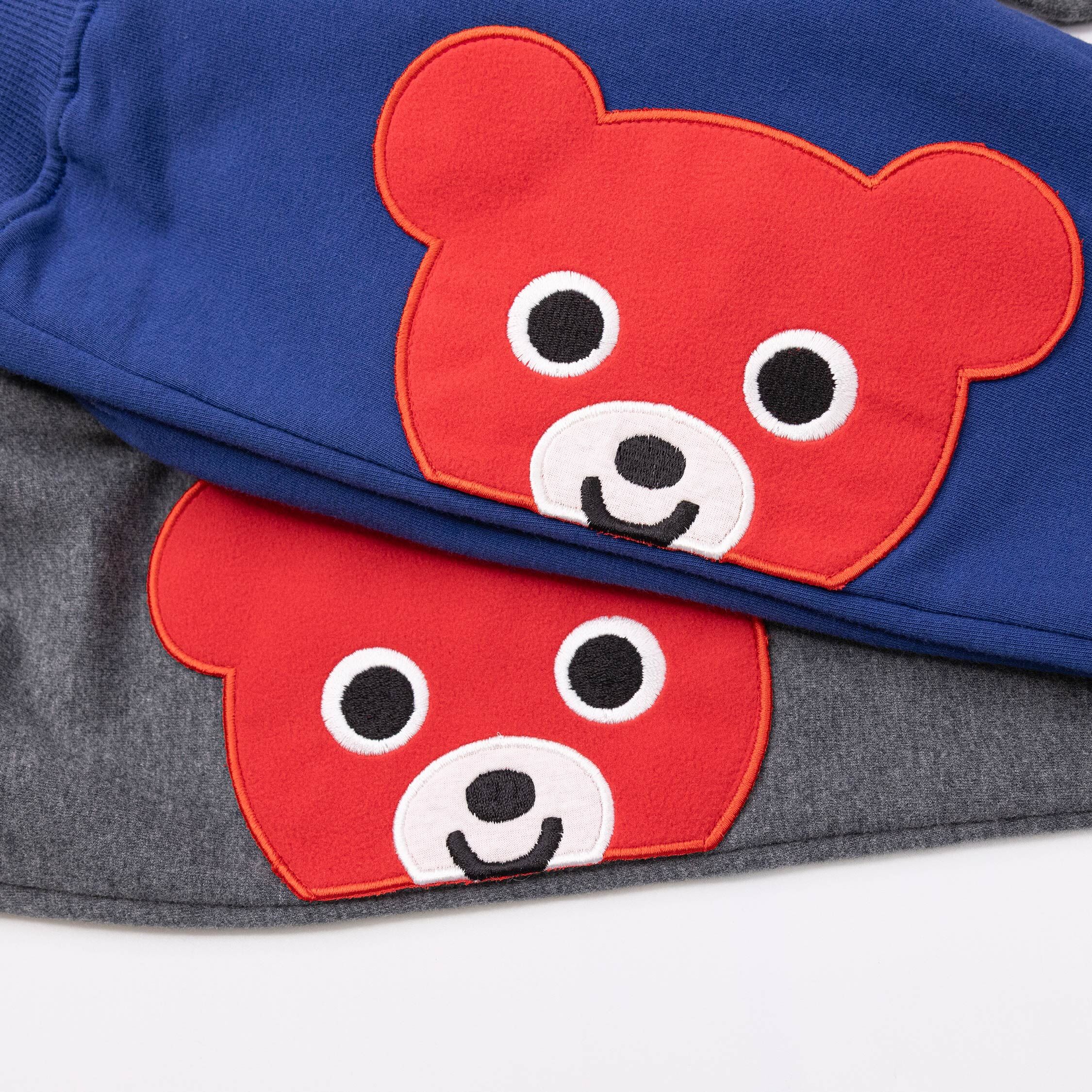 范侖鐵諾【52542】對稱大頭熊刺繡縮口褲＊二色