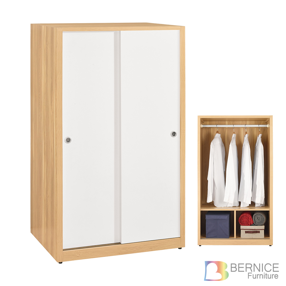 貝爾2.6尺拉門/推門衣櫃