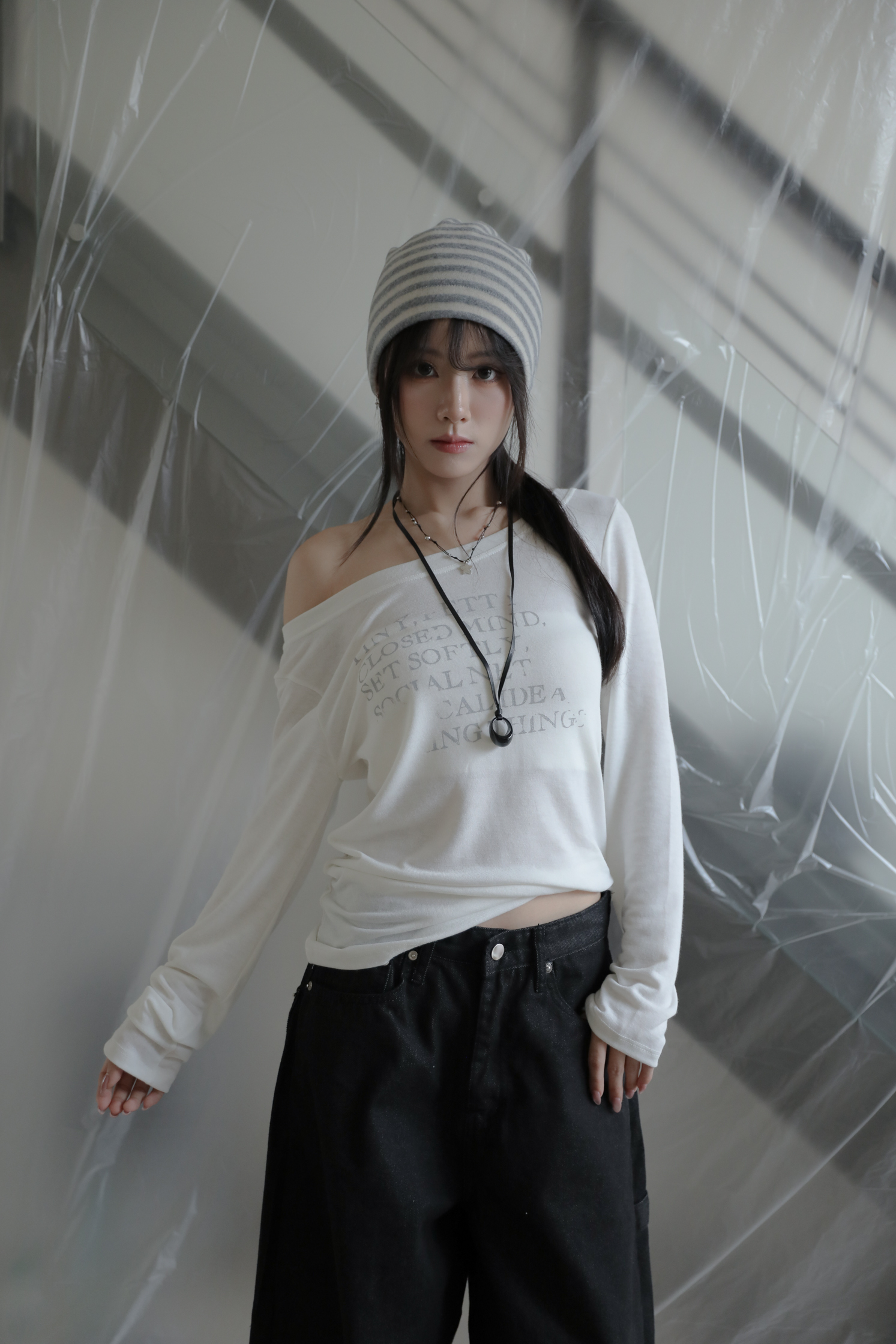 Beanie-Striped Headscarf