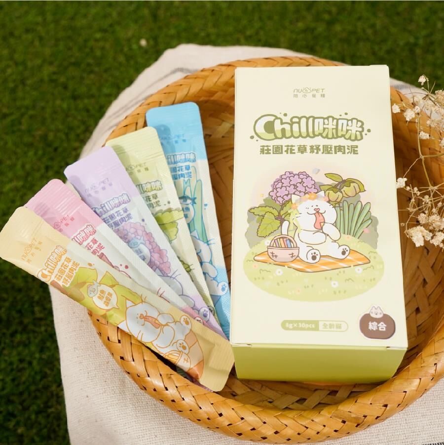陪心寵糧 - Chill咪咪紓壓肉泥 綜合口味 (8gx30)