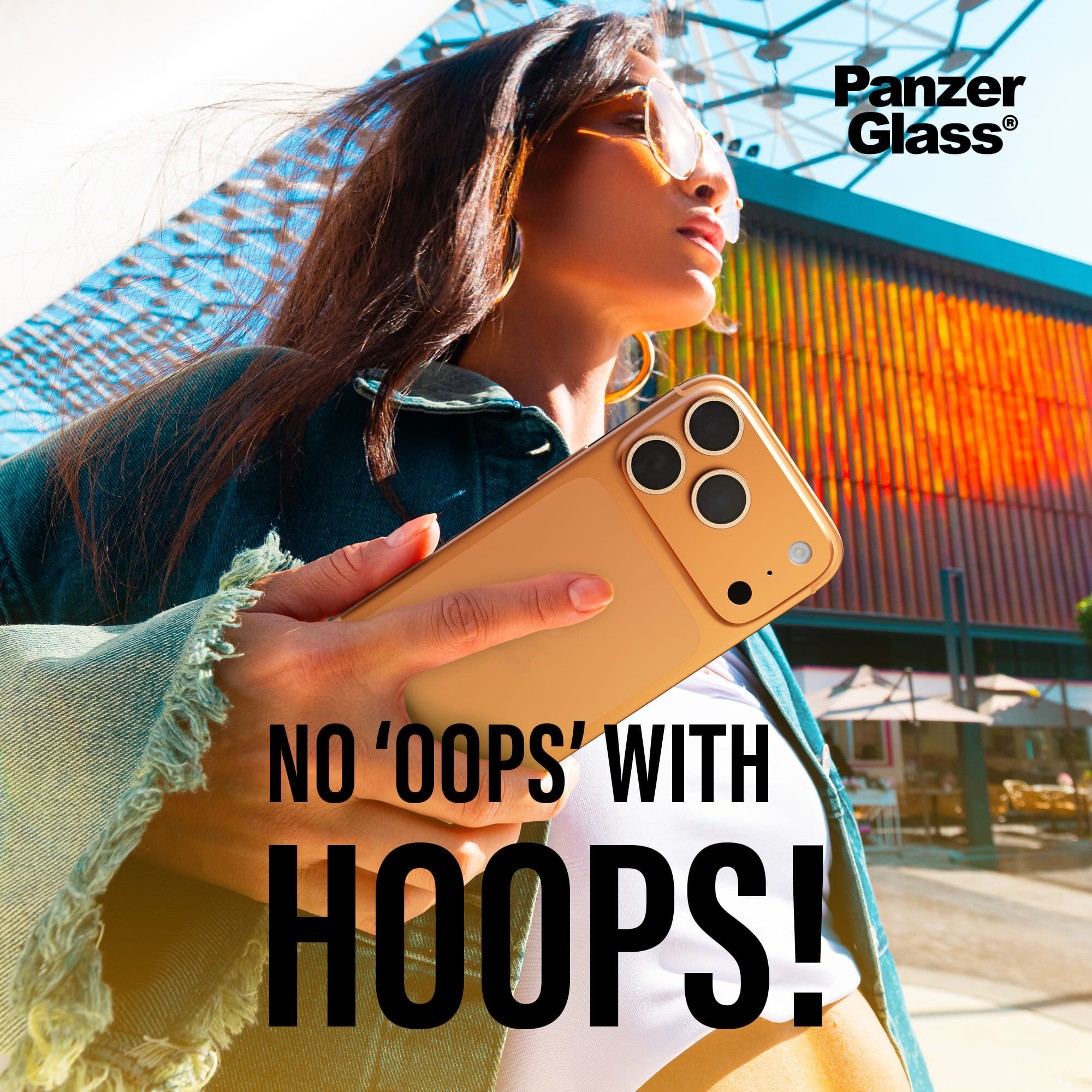 Panzerglass® – iPhone 17 Pro / 17 Pro Max 鏡頭貼 Hoops® Glitter Silver Camera Lens Protector Rings – 閃光銀&分體式