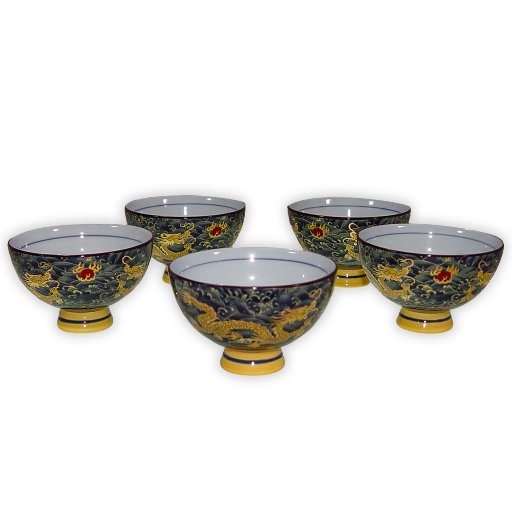 富貴金龍5入平安杯組推薦｜吉祥茶具禮盒 送禮自用保平安