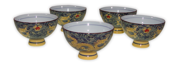 鹿港窯禮品館|富貴金龍5入平安杯組推薦 吉祥茶具禮盒 送禮自用保平安src=