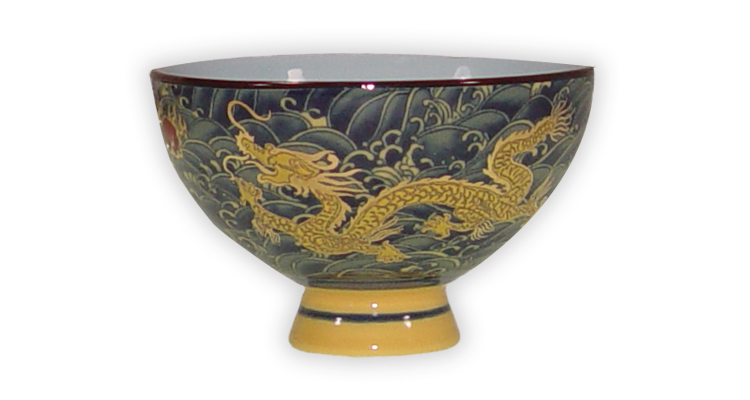 鹿港窯禮品館|富貴金龍5入平安杯組推薦 吉祥茶具禮盒 送禮自用保平安