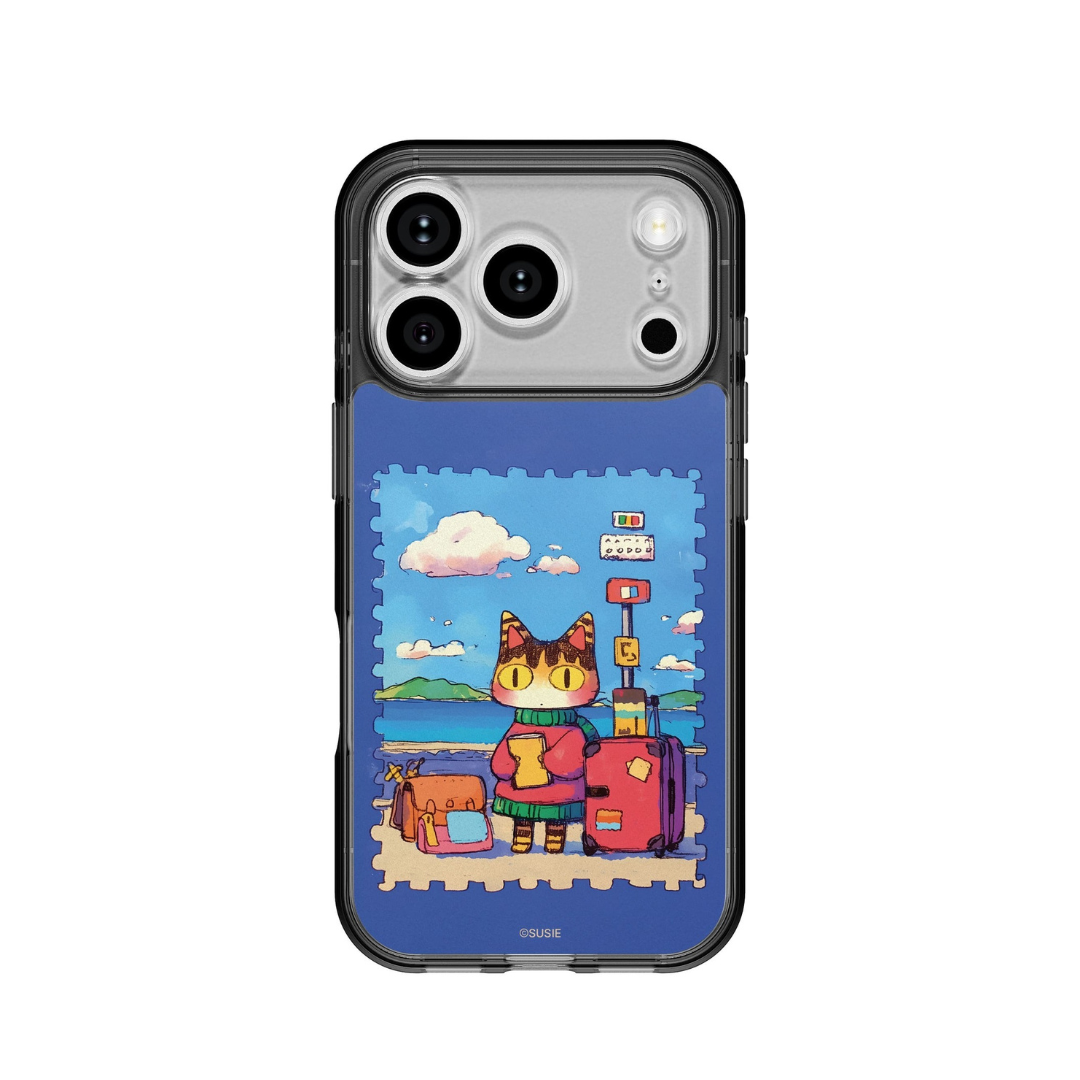 SUSIE  手機背貼膜 / 蘇西與貓旅行-VM023