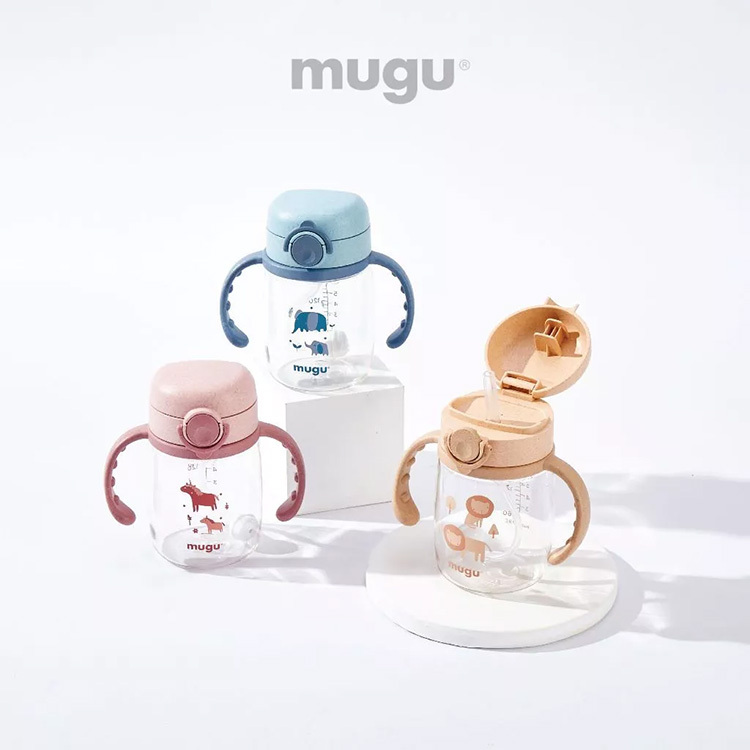 mugu 小麥纖維 Tritan 重力球學習杯 220ml / 350ml (多款可選)