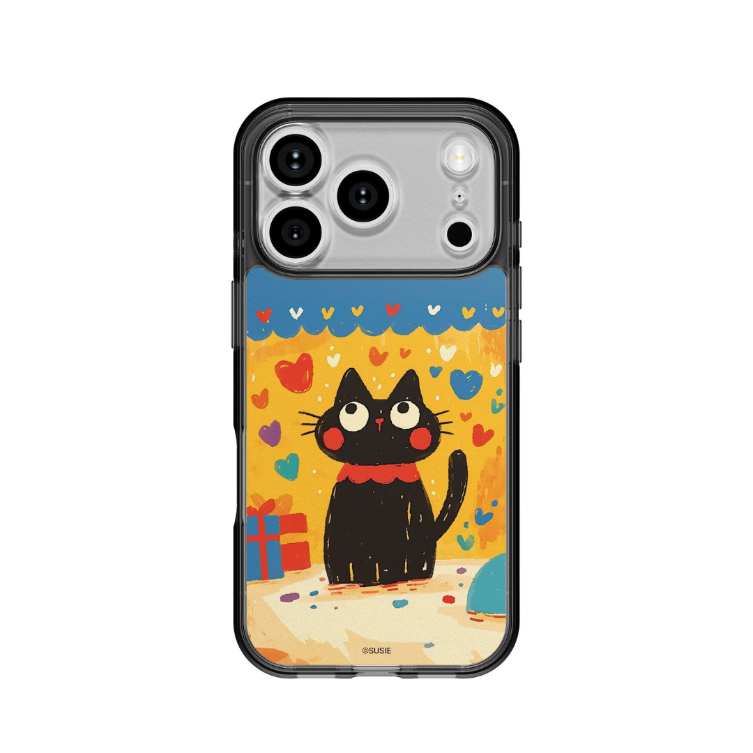 SUSIE  手機背貼膜 / 愛心貓-VM019