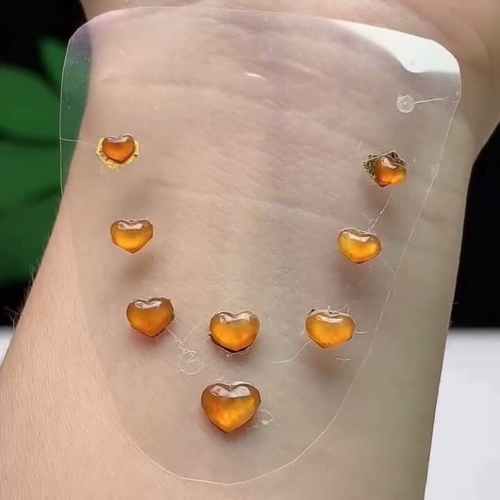 翡翠黃翡愛心一手,天然翡翠A玉, 緬甸玉, Jade, Jadeite