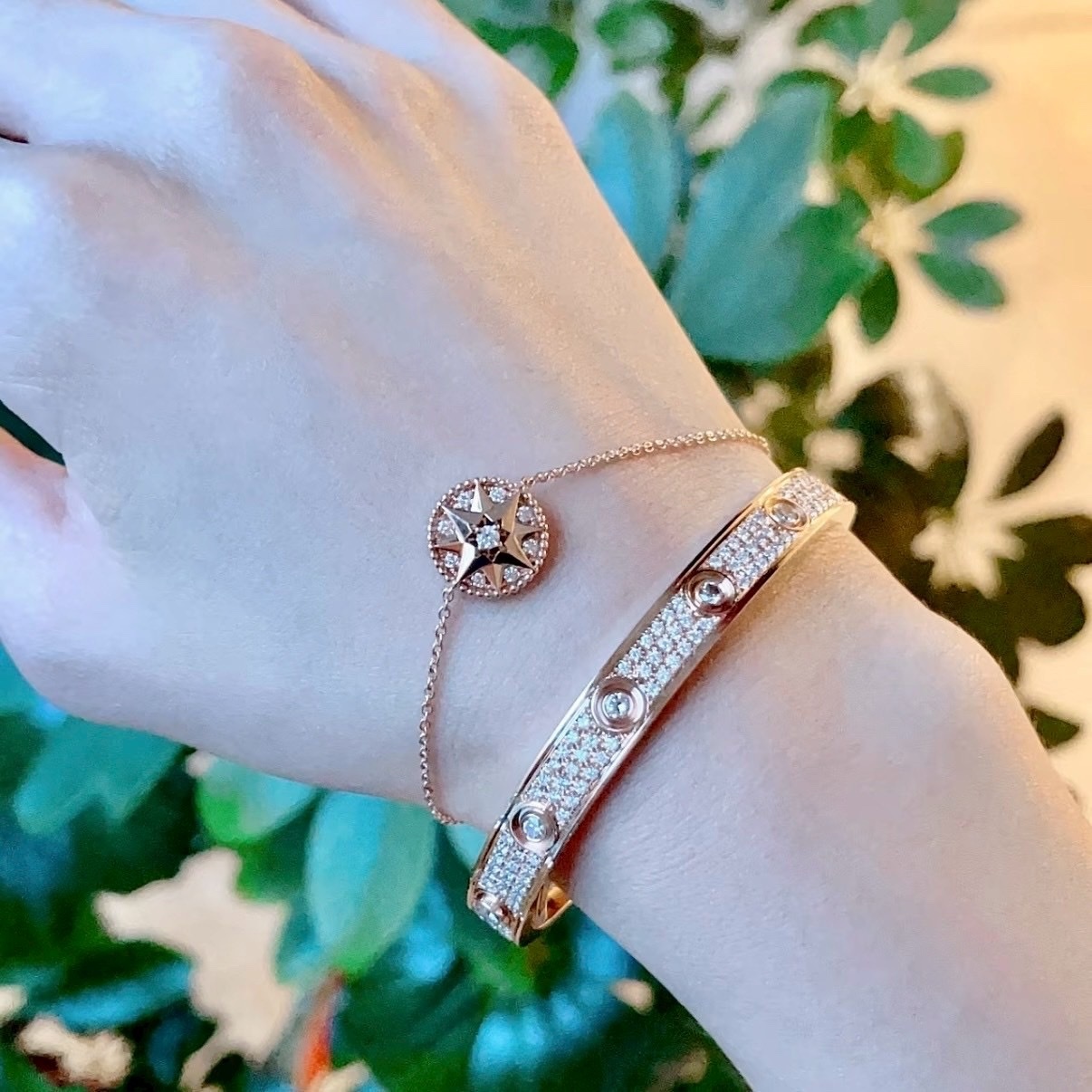 18k d”滿天星鑽八芒星羅盤’高奢定製手鍊