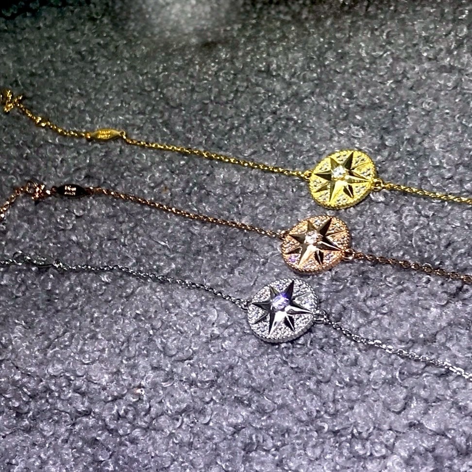 18k d”滿天星鑽八芒星羅盤’高奢定製手鍊