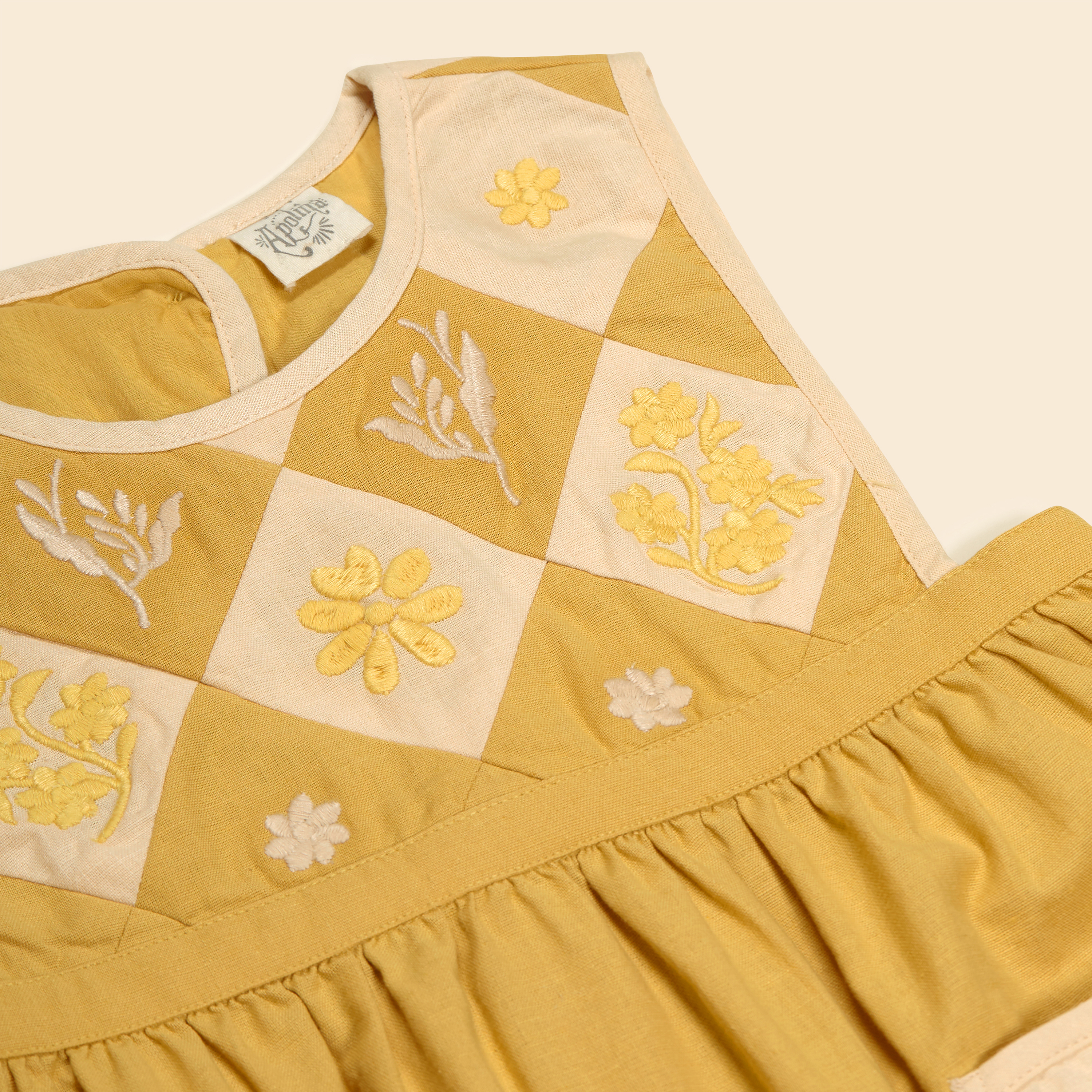 Apolina - BIBI PANELLED PINAFORE - HONEY