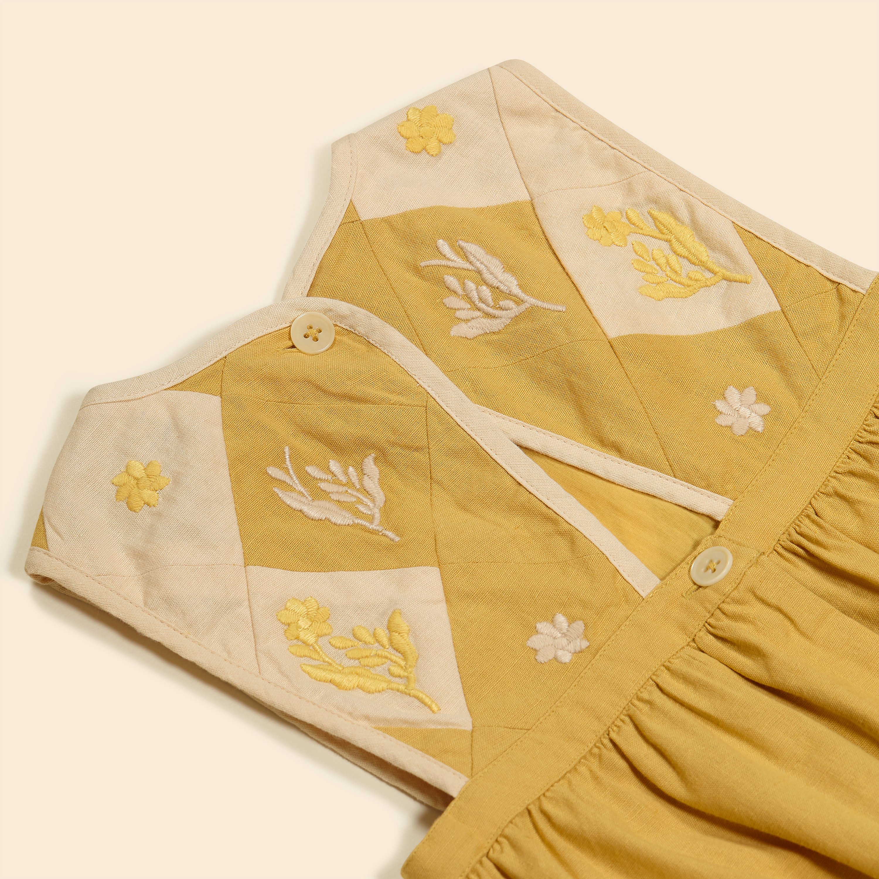 Apolina - BIBI PANELLED PINAFORE - HONEY