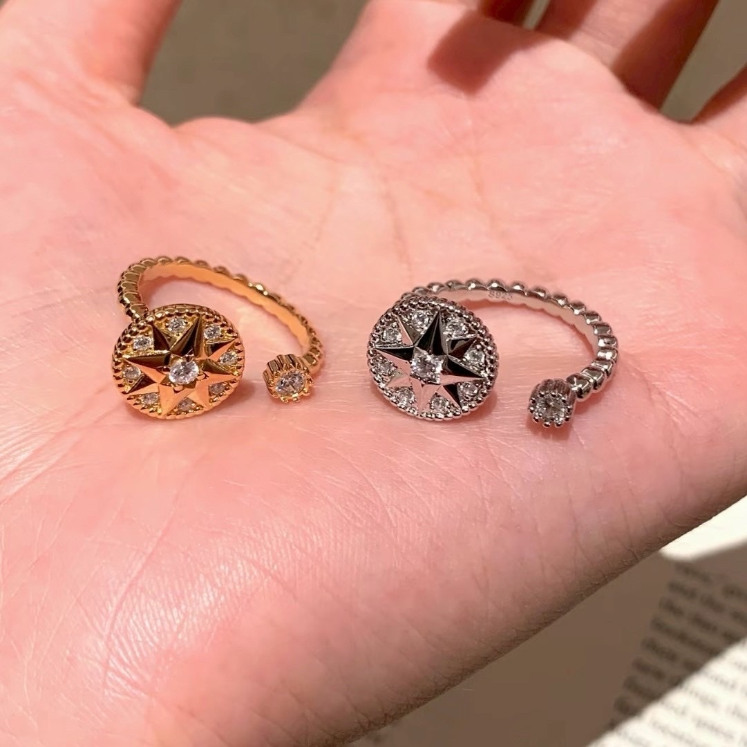 18k d”滿天星鑽八芒星羅盤’高奢定製戒指