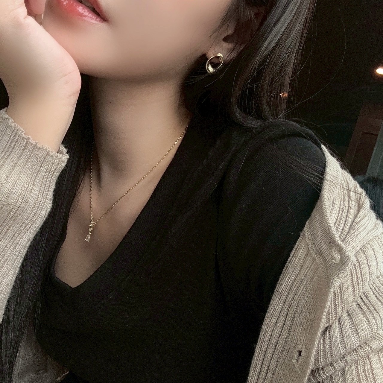 Gy Élan Curve 浮光金屬紋理鬆弛細緻耳釘