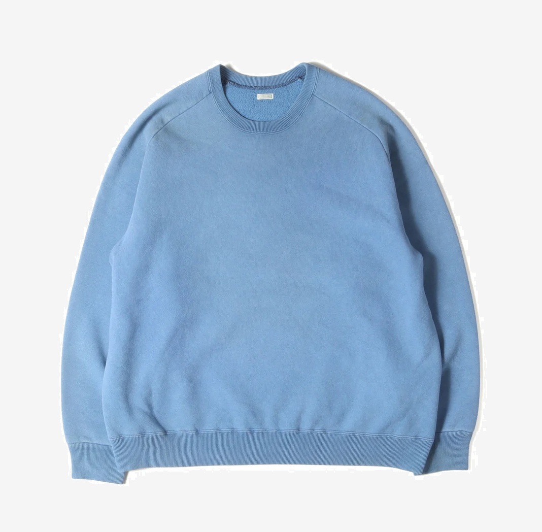 ON SALE: A.PRESSE 2025 VINTAGE RAGLAN SWEATSHIRT L/S - BLUE SIZE 2 PRE ORDER ITEM (預訂中)