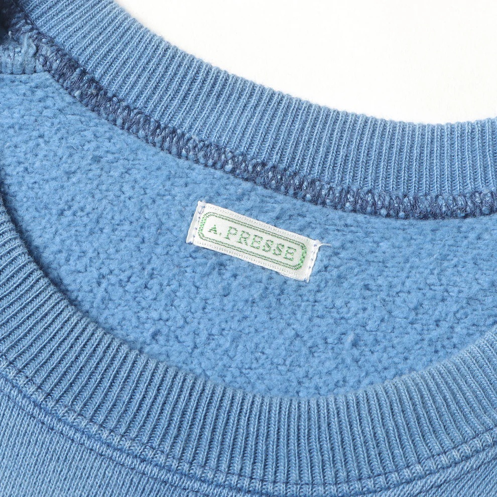 ON SALE: A.PRESSE 2025 VINTAGE RAGLAN SWEATSHIRT L/S - BLUE SIZE 2 PRE ORDER ITEM (預訂中)