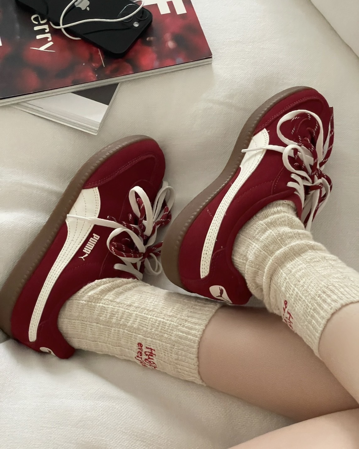 <高級感>Puma 9-T suede 復古底 麂皮 德訓鞋 復古紅