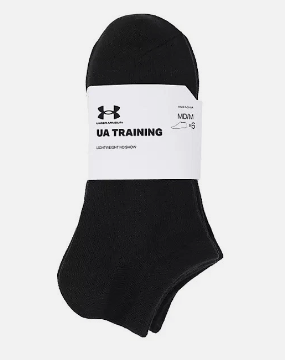 [S] UNDER ARMOUR BLACK US00272-79001 WOMEN'S NO SHOW SOCK, 70010872256 (SZZ633)
