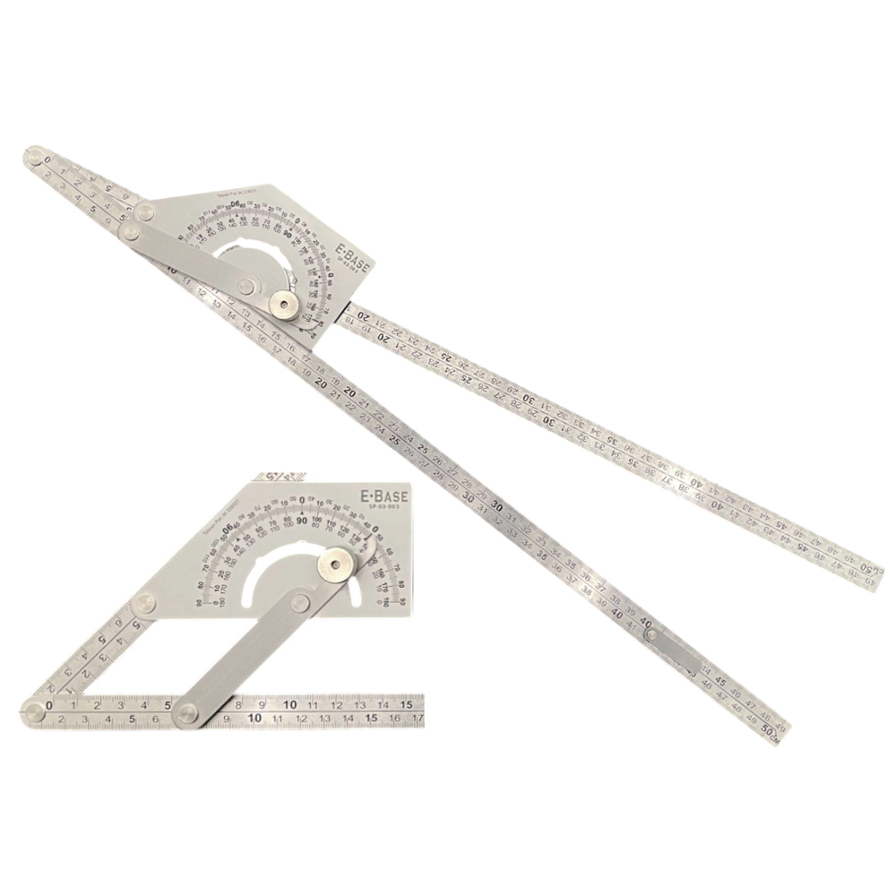＊中崙五金【附發票】E-BASE 萬能角度規 角度尺 (雙長) SP-03-003分度規 分度尺 量尺