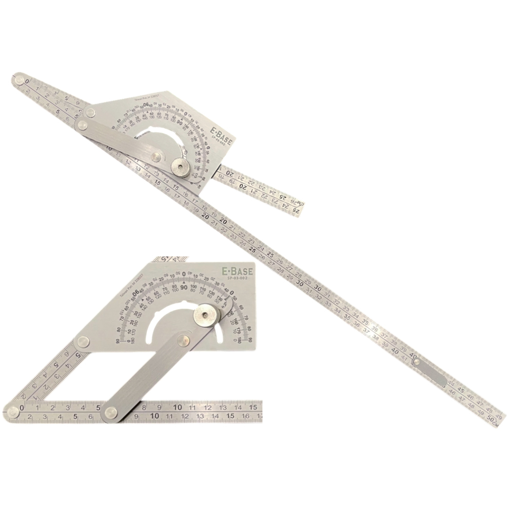 ＊中崙五金【附發票】E.BASE 萬能角度規 角度尺 (一長一短) SP-03-002 分度規 分度尺 量尺