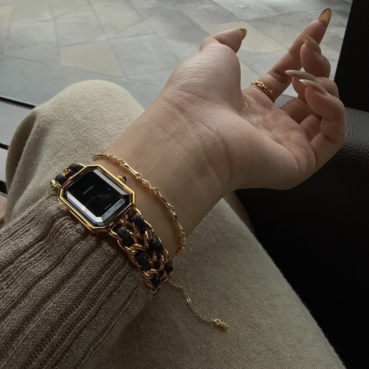 Gy’金燦燦小骨節設計感細手鍊