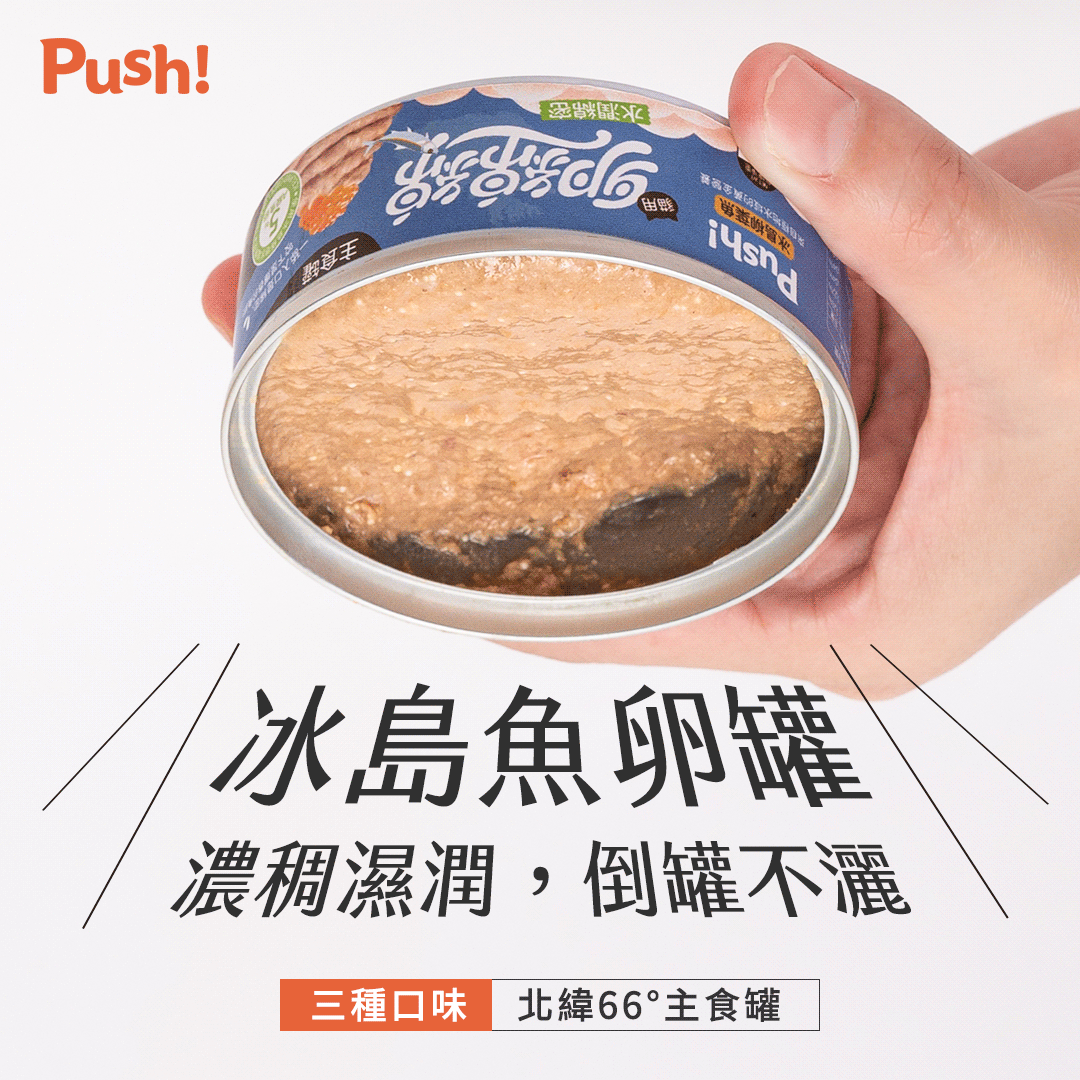 【NEW!】 Push! 卵綿綿 🇮🇸冰島魚卵主食罐 80g