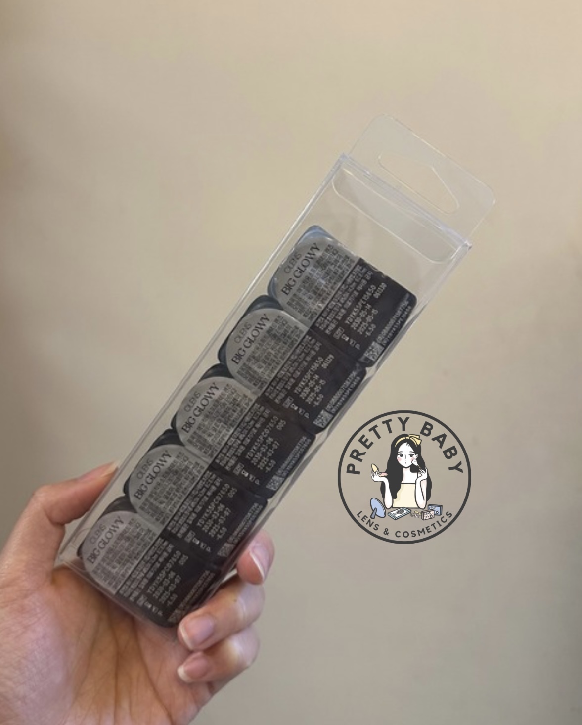 [透明盒散裝]大直徑 OLENS Big Glowy 1 Day Gray 琉璃灰｜日拋彩妝隱形眼鏡｜每盒10片