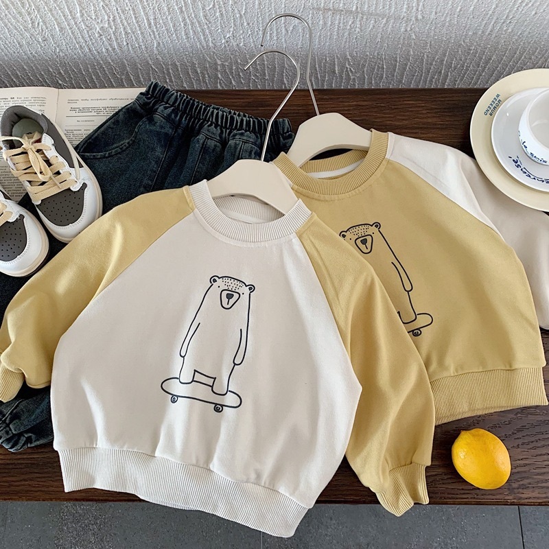 兩色滑板熊熊上衣