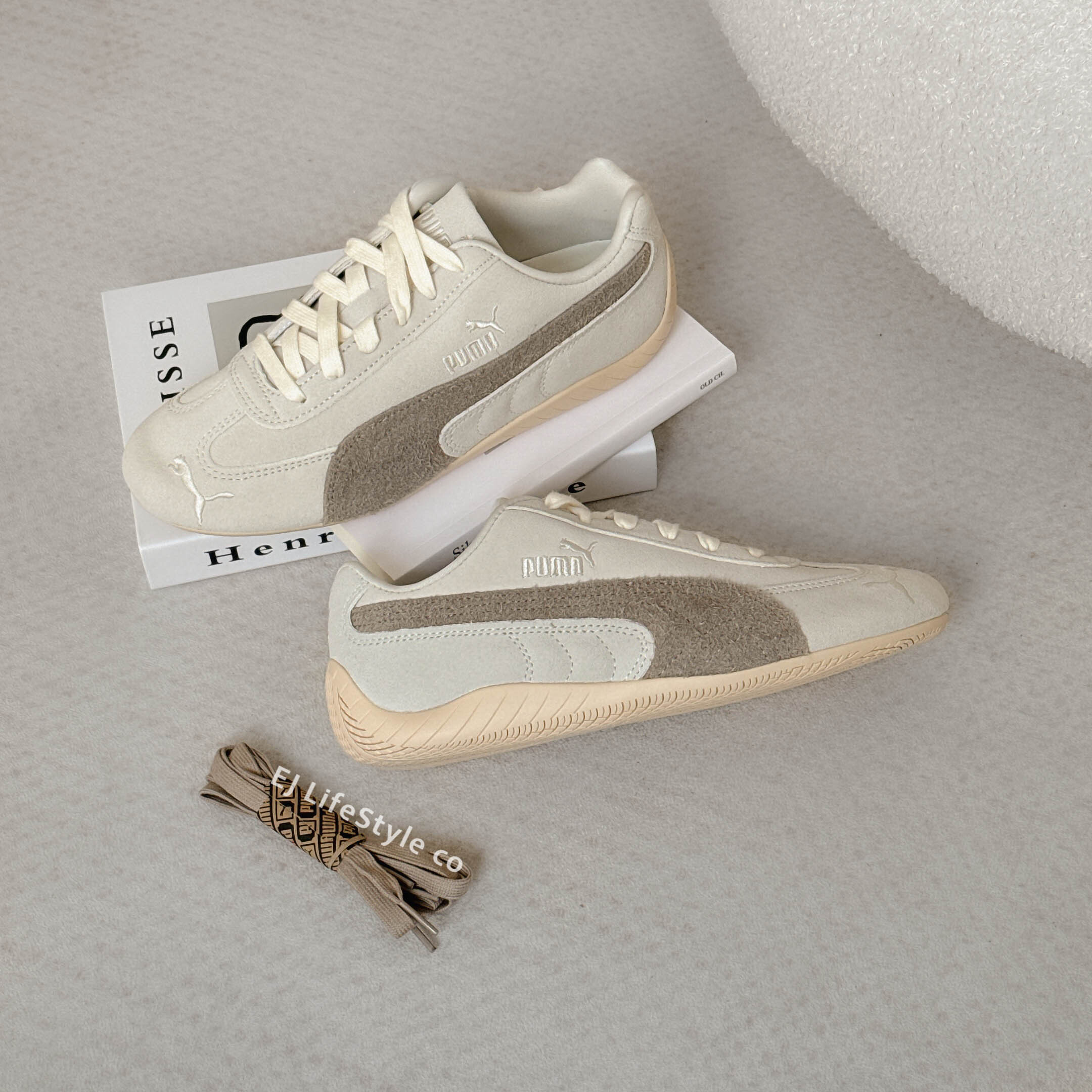 PUMA SPEEDCAT ELEVATED 奶茶 米棕 奶油底 低飽和 復古 賽車鞋 女鞋 403619-01 / 現貨