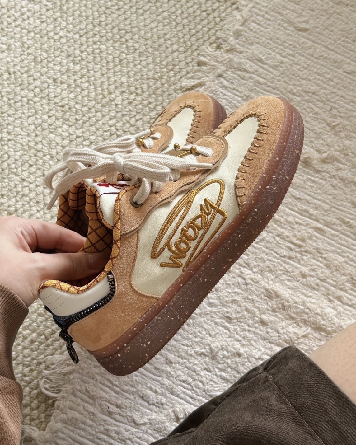 <超Q聯名>DIsney x Teenmix woody 玩具總動員 牛仔 復古 焦糖底 奶黃