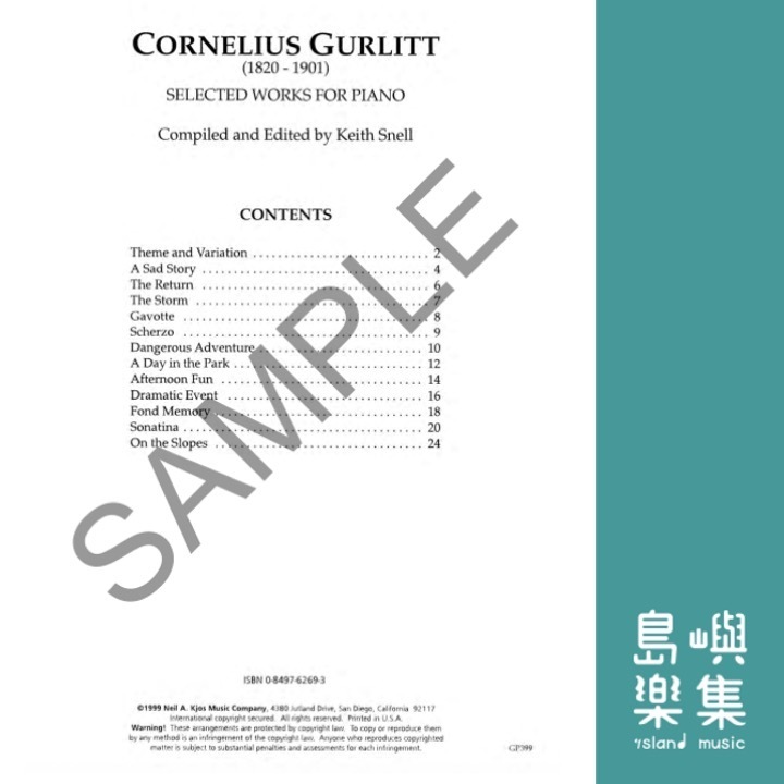 Gurlitt - Selected Works For Piano