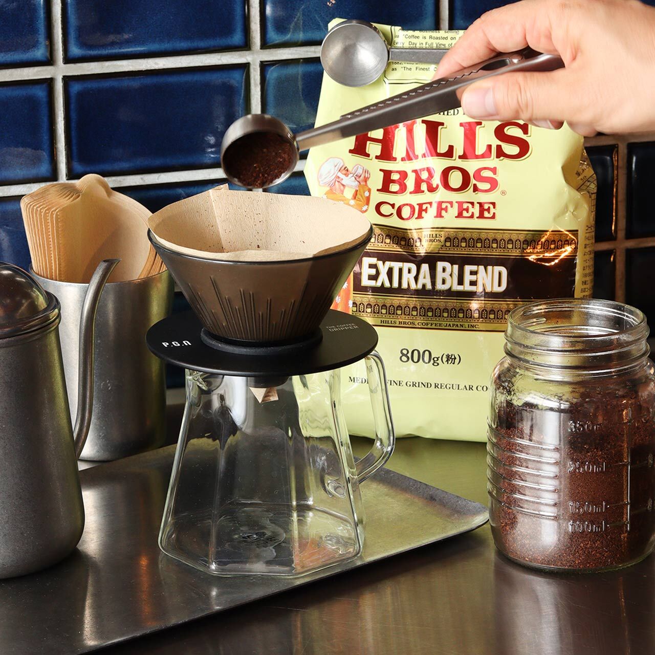 手沖咖啡滴濾組∣工業風系列 玄黑色∣日本 POST GENERAL