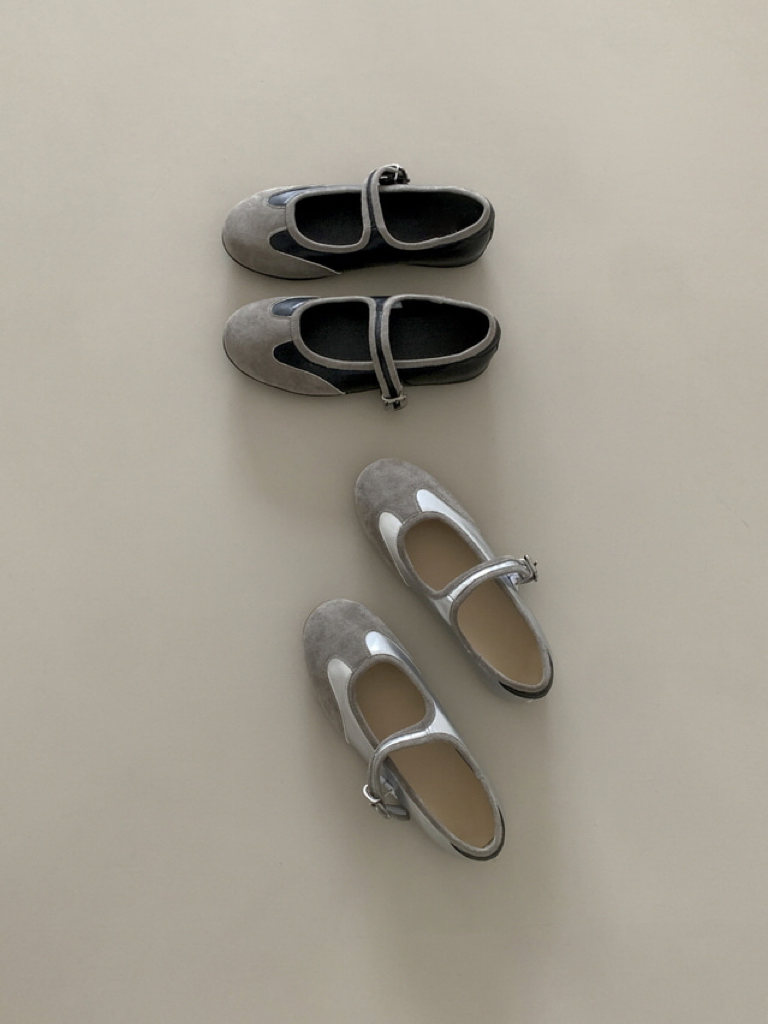 #228N543 優雅撞休閑 ༘⋆拼色拼皮Mary Jane