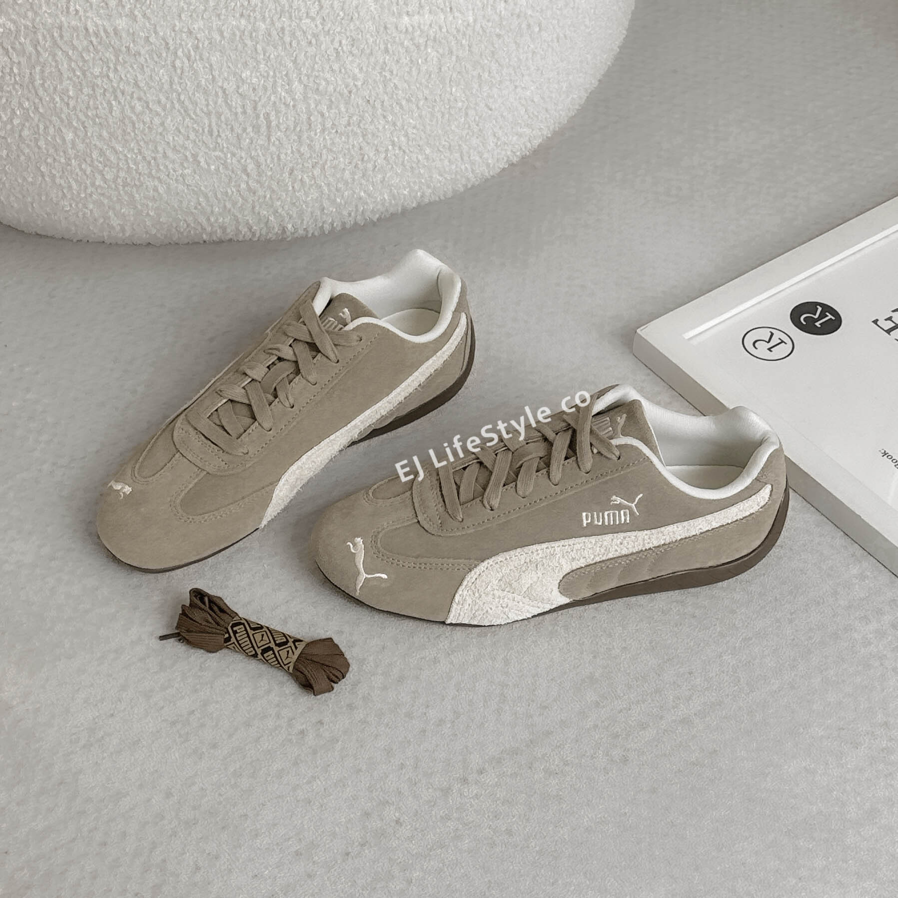 PUMA SPEEDCAT ELEVATED 巧克力奶茶 咖啡棕 奶油白 低飽和 復古 賽車鞋 女鞋 403619-02 / 現貨