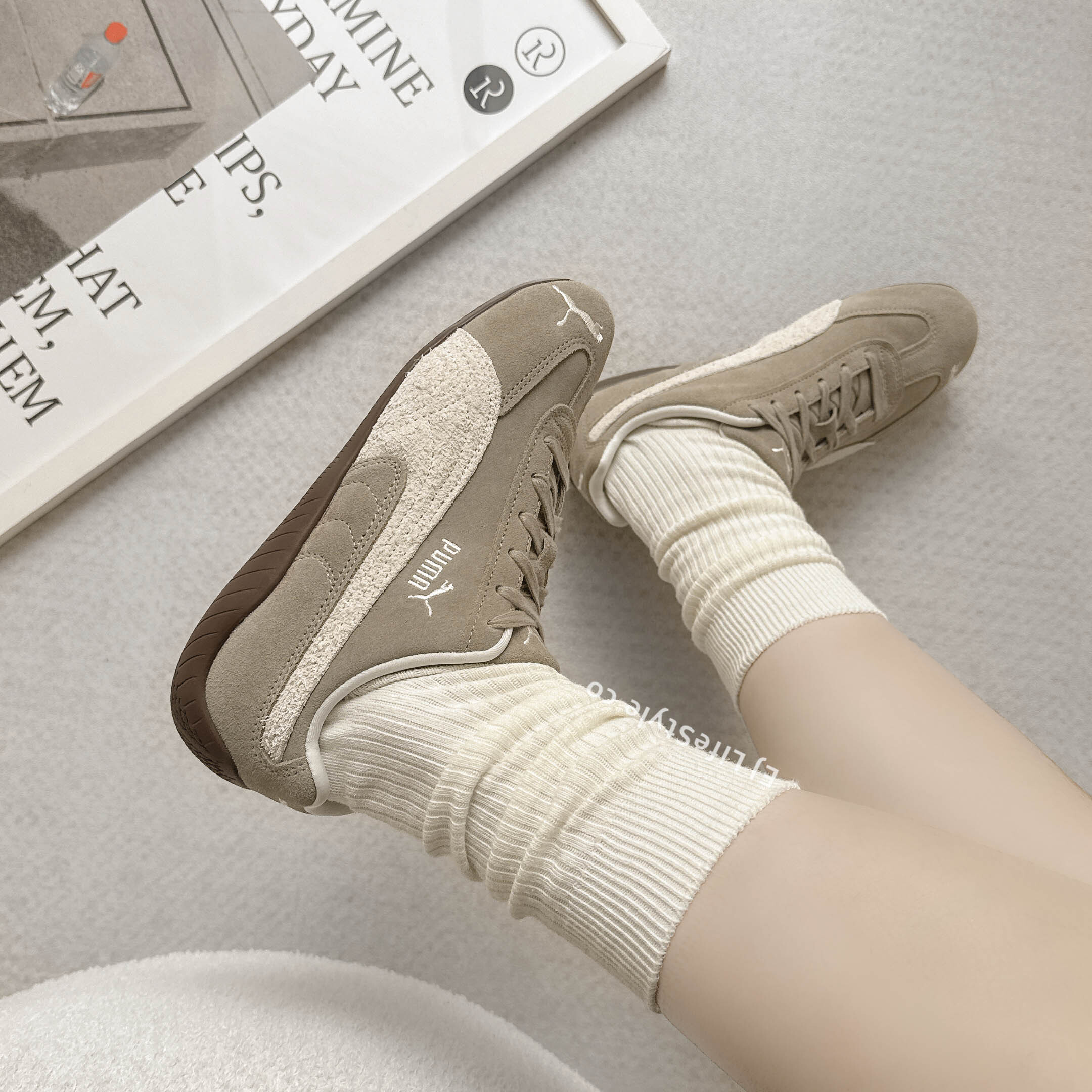 PUMA SPEEDCAT ELEVATED 巧克力奶茶 咖啡棕 奶油白 低飽和 復古 賽車鞋 女鞋 403619-02 / 現貨