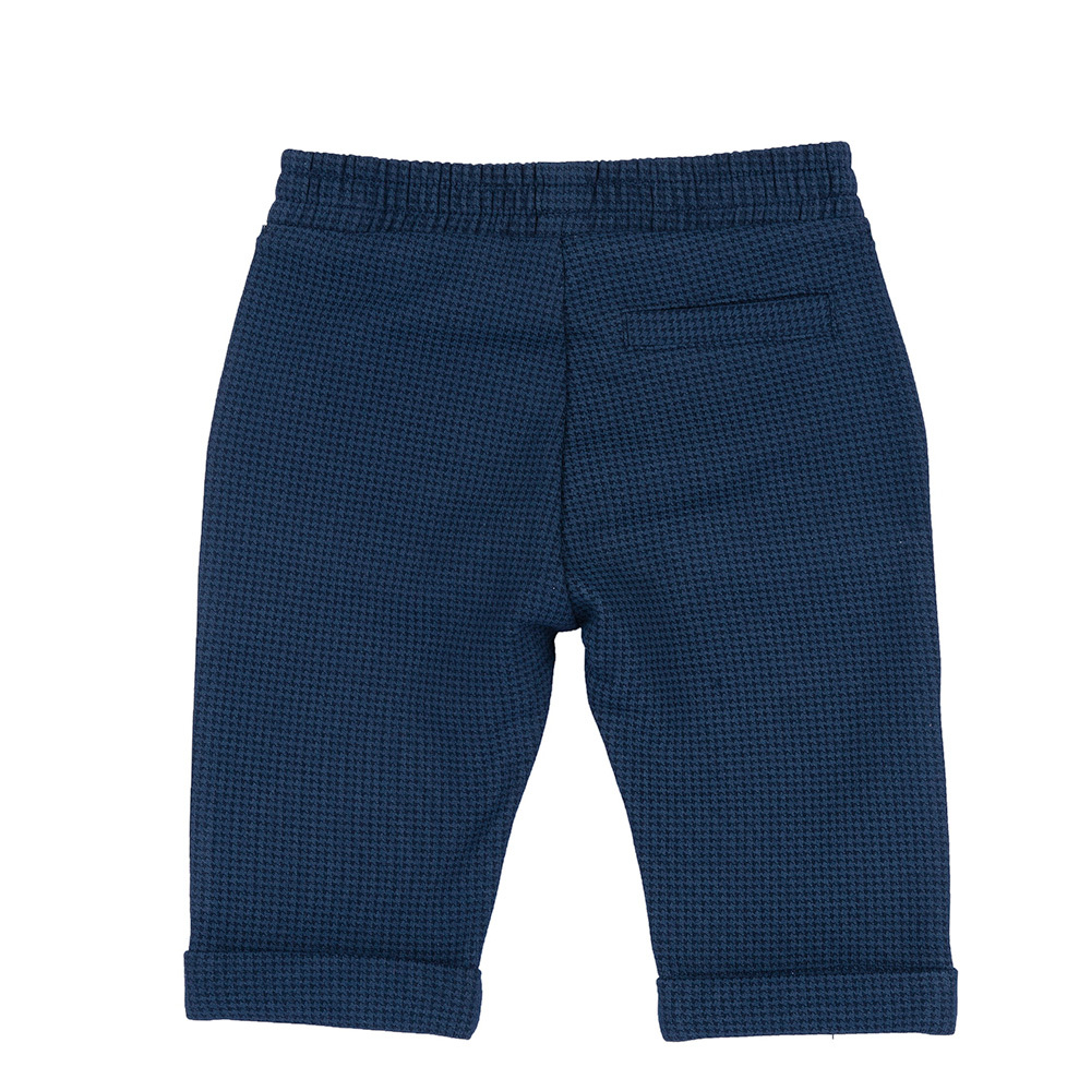 森林動物-細格反折彈性長褲