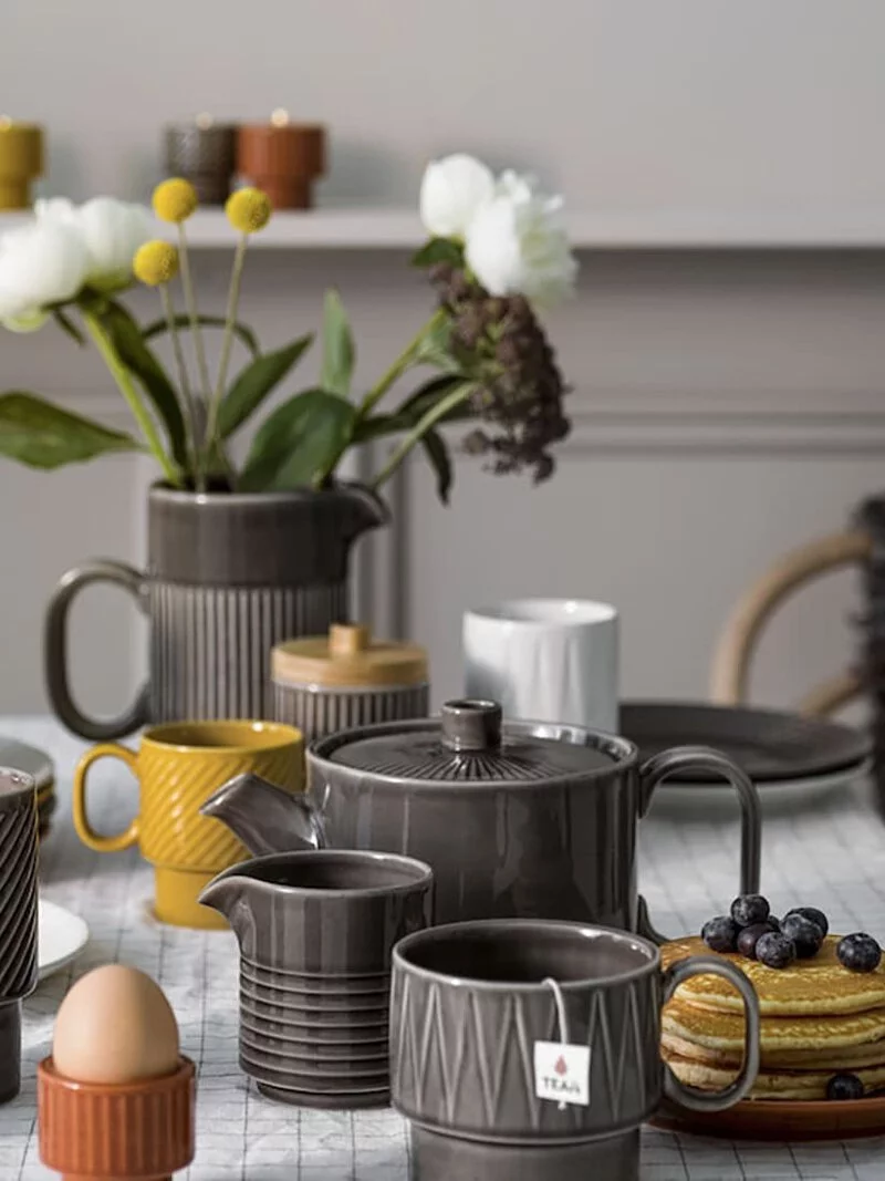 Sagaform-Coffee & More 茶杯,灰色款,同一系列有茶杯、茶壺、小奶壺