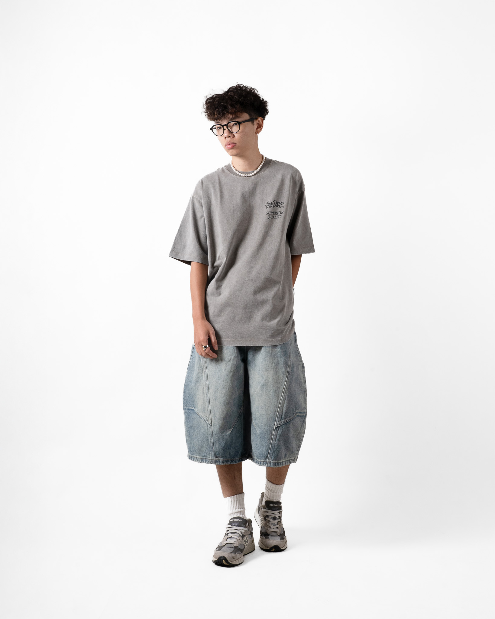 OurPick Tailored Baggy Jorts 廓型剪裁牛仔七分褲 2色
